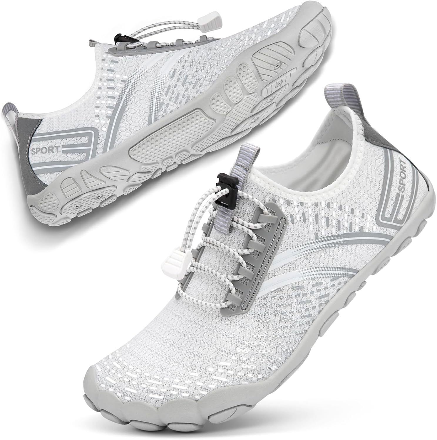 Походные водные кроссовки для женщин и мужчин для пляжа и плавания ATHMILE, белый/серый
Походные водные кроссовки для женщин и мужчин для пляжа и плавания ATHMILE, белый/серый