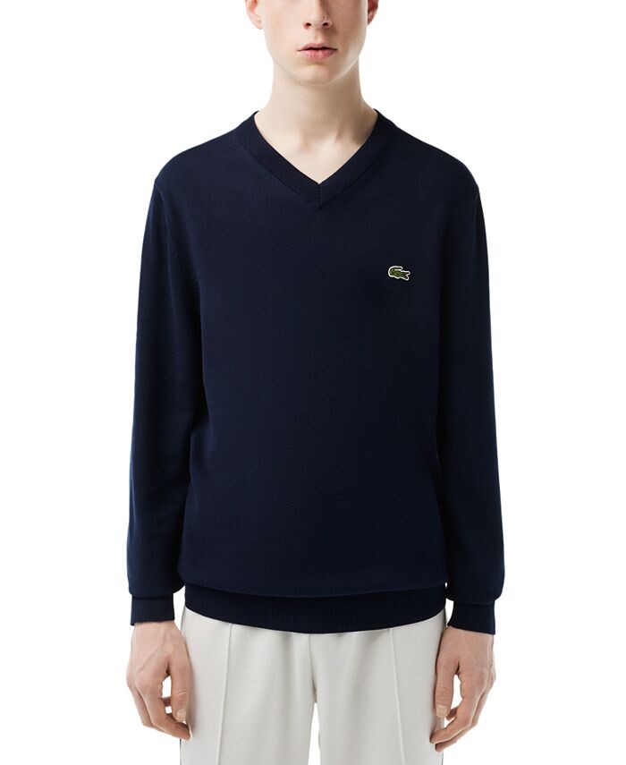 Мужской однотонный свитер обычного кроя с v-образным вырезом Lacoste, цвет 166 Navy Blue
Мужской однотонный свитер обычного кроя с v-образным вырезом Lacoste, цвет 166 Navy Blue