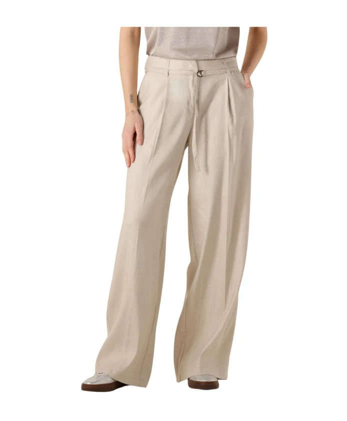 Широкие брюки из саржи из смесовой льняной ткани Summum Woman, бежевый
Широкие брюки из саржи из смесовой льняной ткани Summum Woman, бежевый