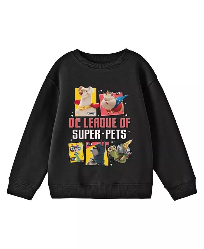 Молодежный черный свитшот с круглым вырезом DC League of Super Pets для мальчиков с персонажами и логотипом названия Dc Comics, черный
Молодежный черный свитшот с круглым вырезом DC League of Super Pets для мальчиков с персонажами и логотипом названия Dc Comics, черный