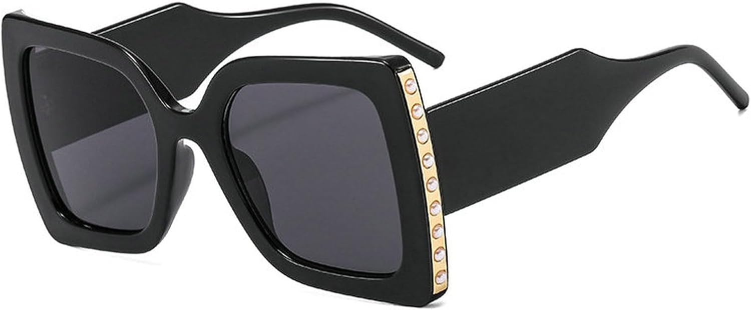 COTIA Модные солнцезащитные очки большого размера квадратной формы для женщин и мужчин, в стиле ретро, роскошные, с жемчужной отделкой, двухцветные, с широкими дужками, Black
COTIA Модные солнцезащитные очки большого размера квадратной формы для женщин и мужчин, в стиле ретро, роскошные, с жемчужной отделкой, двухцветные, с широкими дужками, Black