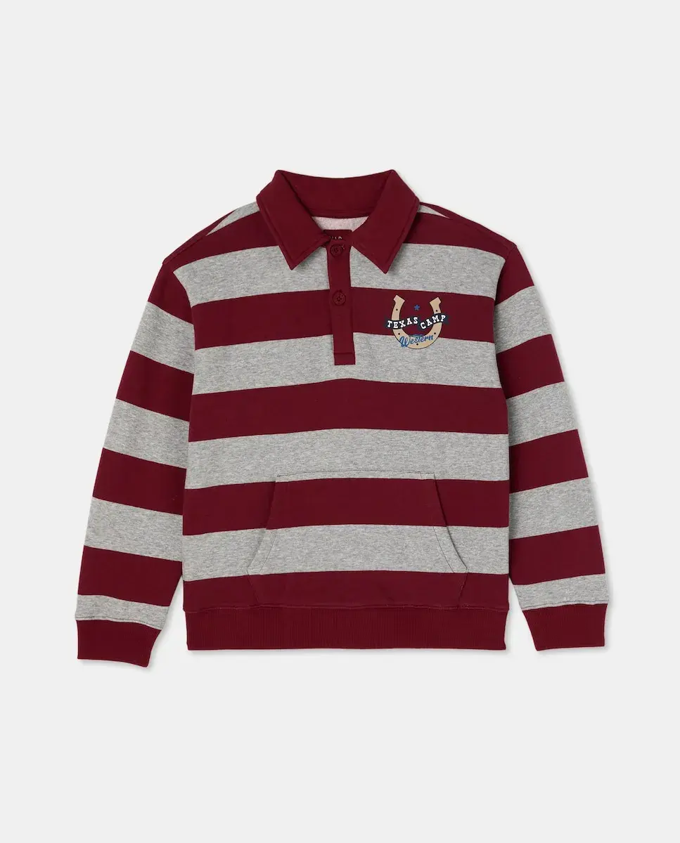 Детская толстовка на молнии в полоску с воротником-поло Kids El Corte Inglés, красный
Детская толстовка на молнии в полоску с воротником-поло Kids El Corte Inglés, красный