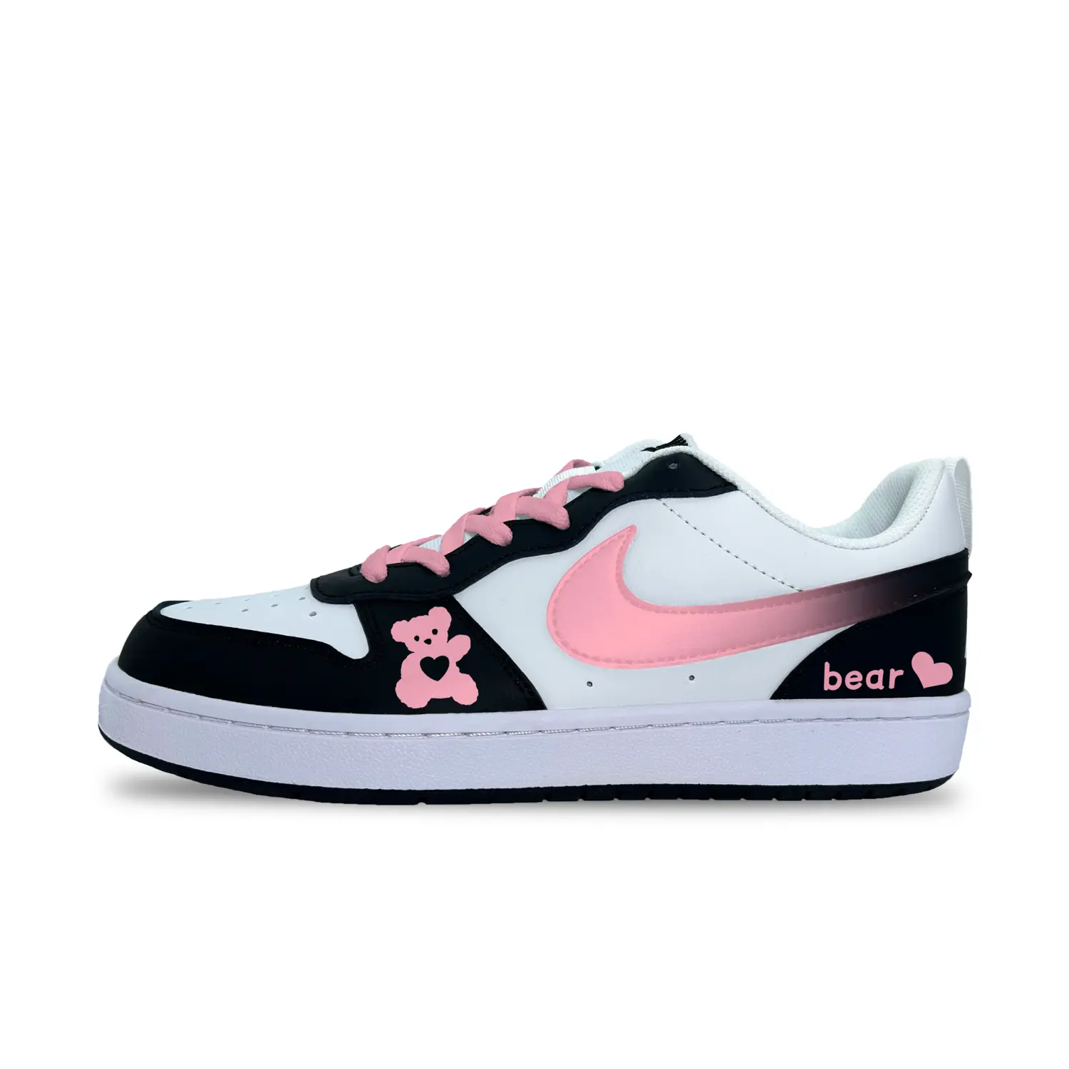 Nike Court Borough Heart Bear устойчивые к истиранию низкие детские скейтбординговые кроссовки Pink для подростков
Nike Court Borough Heart Bear устойчивые к истиранию низкие детские скейтбординговые кроссовки Pink для подростков