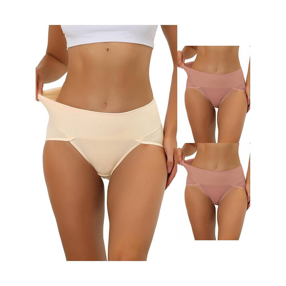 3 упаковки женского нижнего белья в рубчик с завышенной талией и контролем живота, доступны в размерах больших размеров/разных цветах ALLEGRA K, цвет Light Red Beige
3 упаковки женского нижнего белья в рубчик с завышенной талией и контролем живота, доступны в размерах больших размеров/разных цветах ALLEGRA K, цвет Light Red Beige