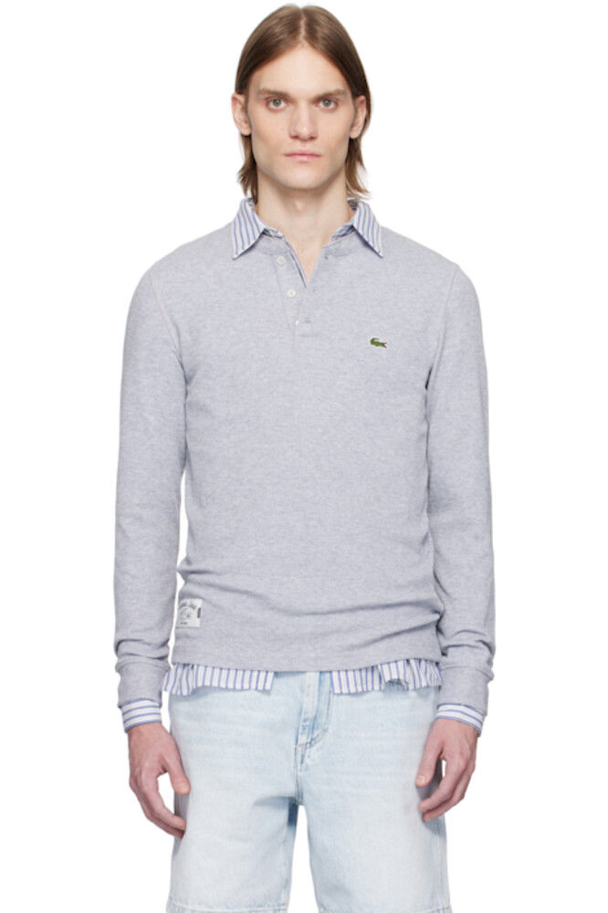 Серая вафельная кофта-хенли Lacoste
Серая вафельная кофта-хенли Lacoste