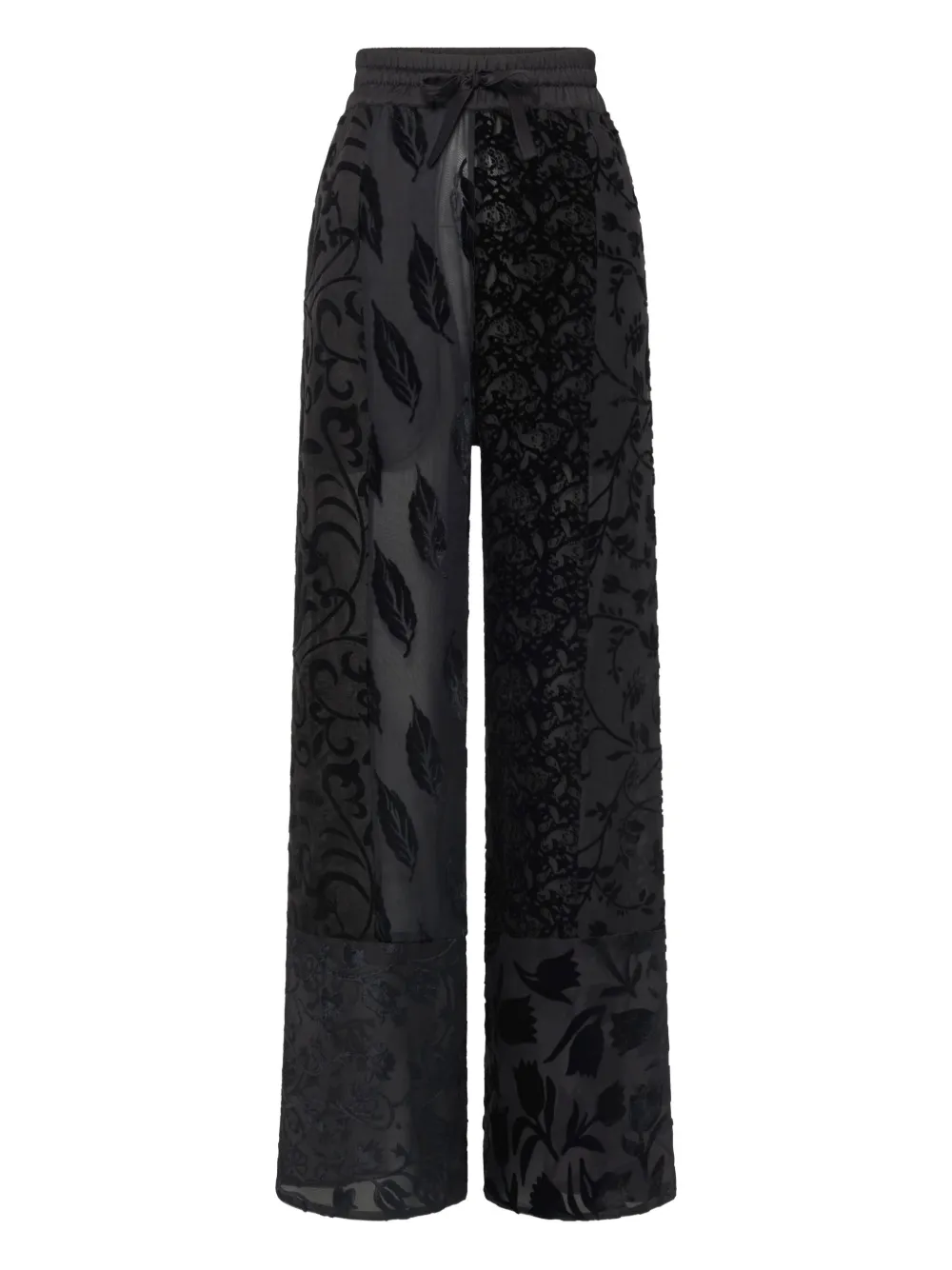 Брюки с цветочным узором и завязками Marine Serre, черный
Брюки с цветочным узором и завязками Marine Serre, черный
