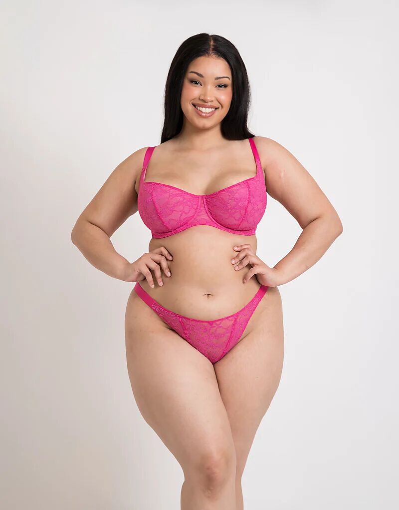 Кружевные трусики-танга Curvy Kate All Night в цвете ярко-розовый/румяный
Кружевные трусики-танга Curvy Kate All Night в цвете ярко-розовый/румяный