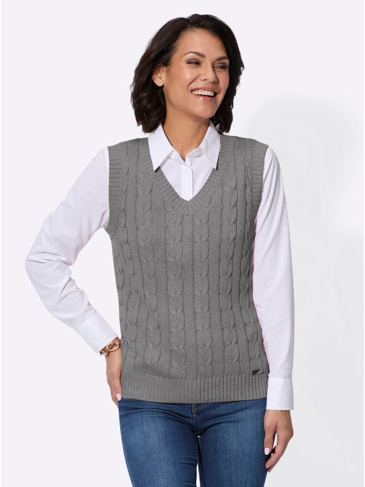 Жилет-свитер в меланжевом цвете антрацит-экрю WITT WEIDEN
Жилет-свитер в меланжевом цвете антрацит-экрю WITT WEIDEN