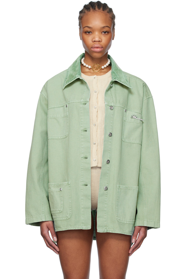 Куртка с логотипом из страз Blumarine, зеленый
Куртка с логотипом из страз Blumarine, зеленый