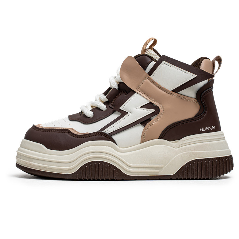 HUANAI Коричневые мужские скейтерские кеды High Top, цвет Brown
HUANAI Коричневые мужские скейтерские кеды High Top, цвет Brown