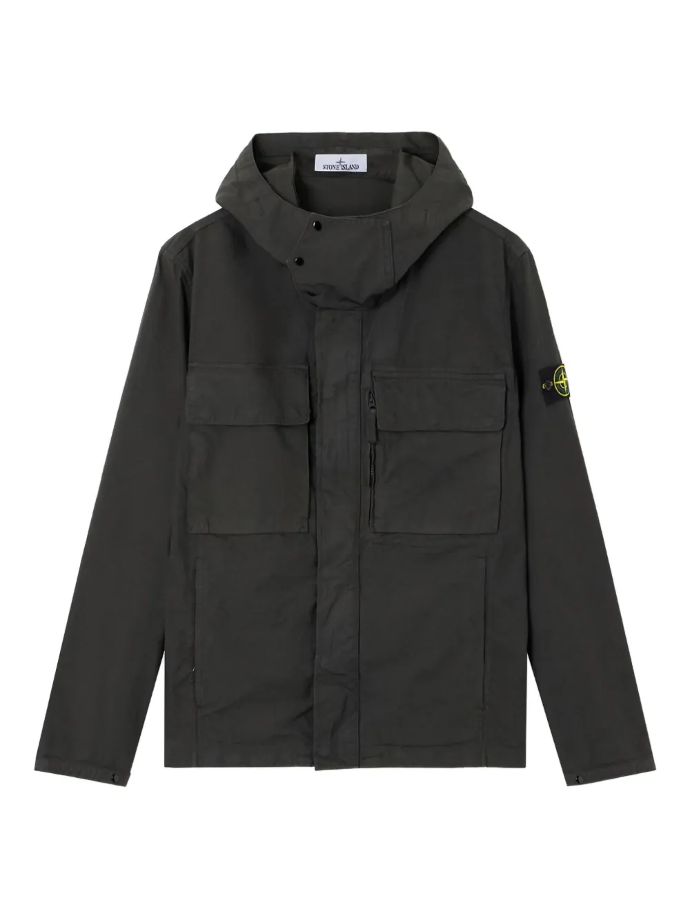 Куртка с капюшоном и накладными карманами Stone Island, черный
Куртка с капюшоном и накладными карманами Stone Island, черный