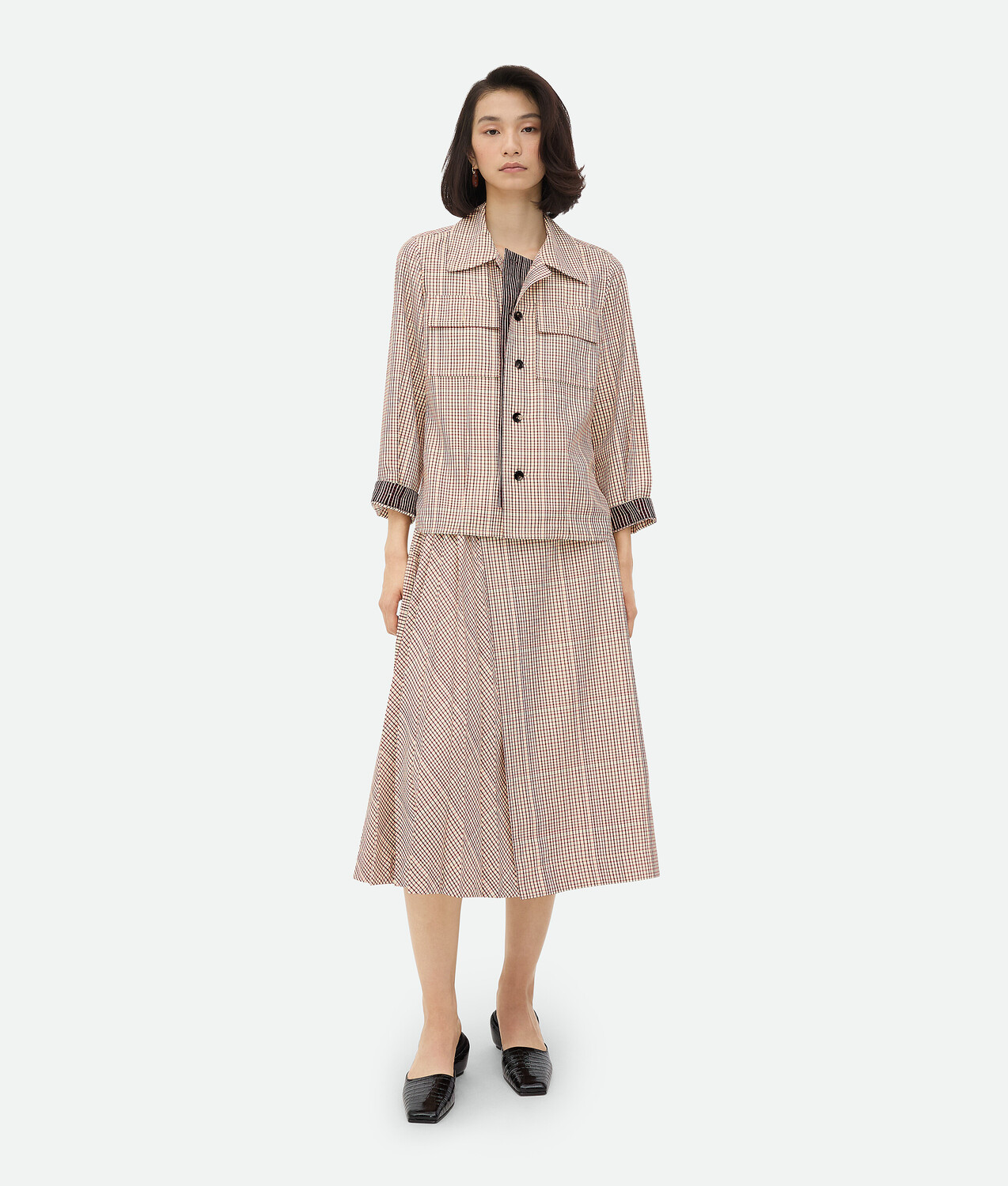 Рубашка из вискозы в клетку Bottega Veneta
Рубашка из вискозы в клетку Bottega Veneta