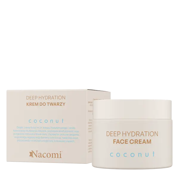Увлажняющий крем для лица, 40 мл Nacomi Deep hydration coconut
Увлажняющий крем для лица, 40 мл Nacomi Deep hydration coconut