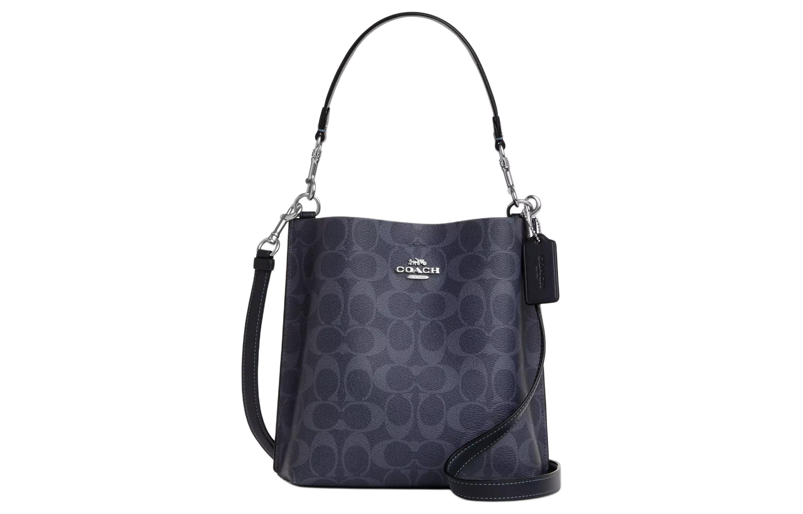 Сумка-ведро Mollie из холста с кожаной отделкой на плечо или через плечо для женщин серебристый деним темно-синий COACH
Сумка-ведро Mollie из холста с кожаной отделкой на плечо или через плечо для женщин серебристый деним темно-синий COACH