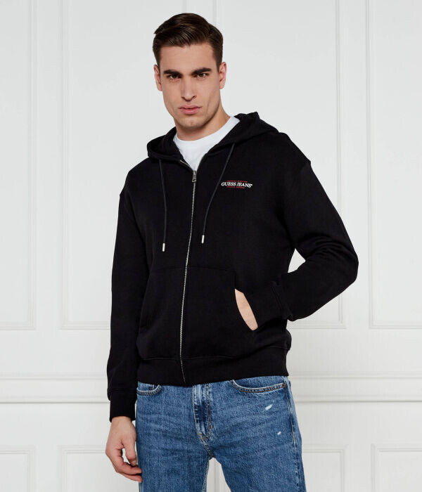 Толстовка мужская Guess Jeans хлопковая на молнии, черный
Толстовка мужская Guess Jeans хлопковая на молнии, черный