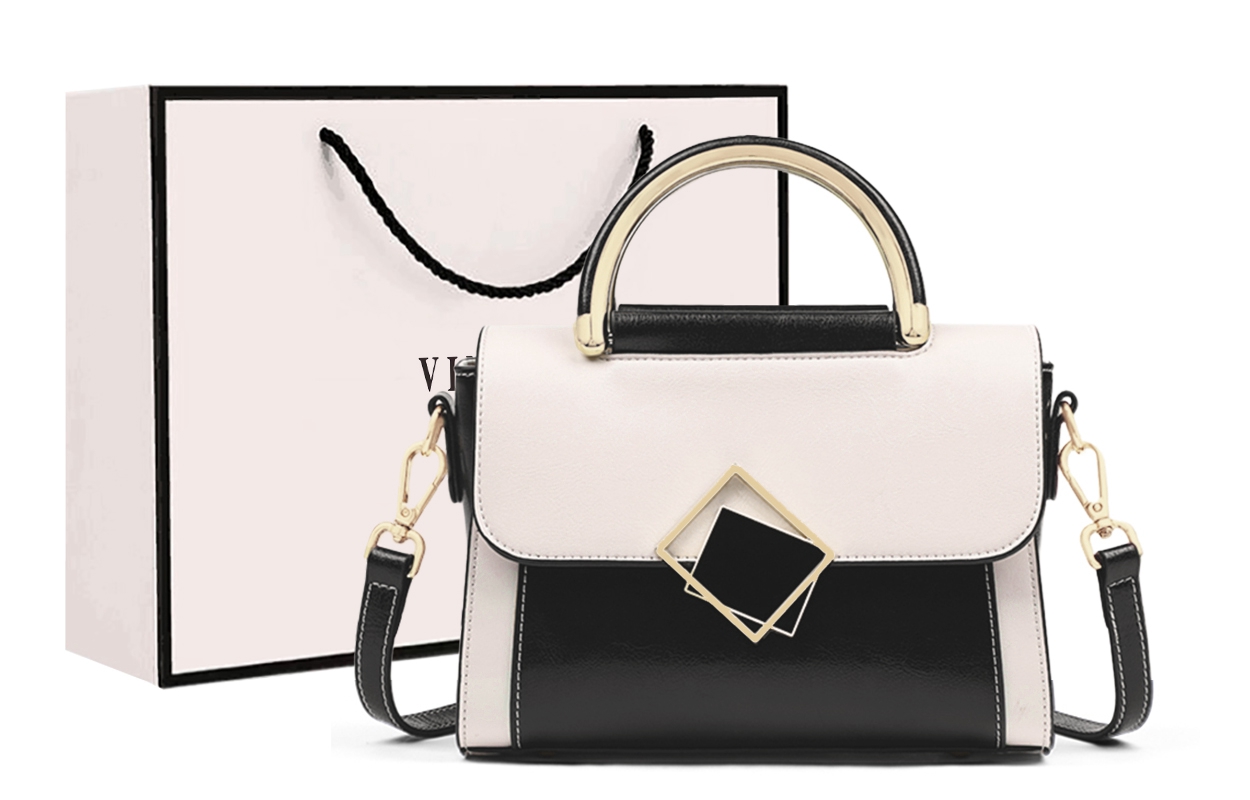 Кожаная маленькая квадратная сумка среднего размера VINEY для женщин, черно-белая
Кожаная маленькая квадратная сумка среднего размера VINEY для женщин, черно-белая