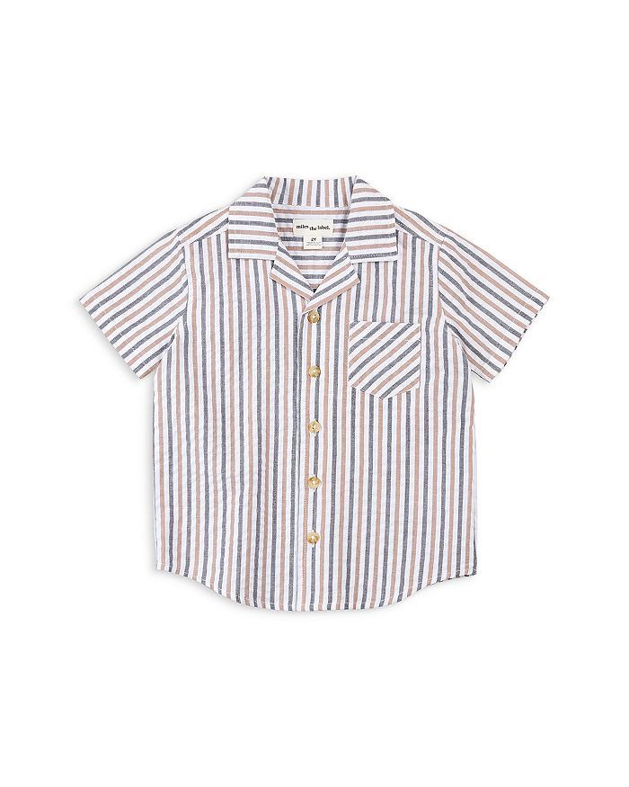 Мальчиковая полосатая рубашка с коротким рукавом из пике - для малышей Miles The Label, коричневый/бежевый
Мальчиковая полосатая рубашка с коротким рукавом из пике - для малышей Miles The Label, коричневый/бежевый