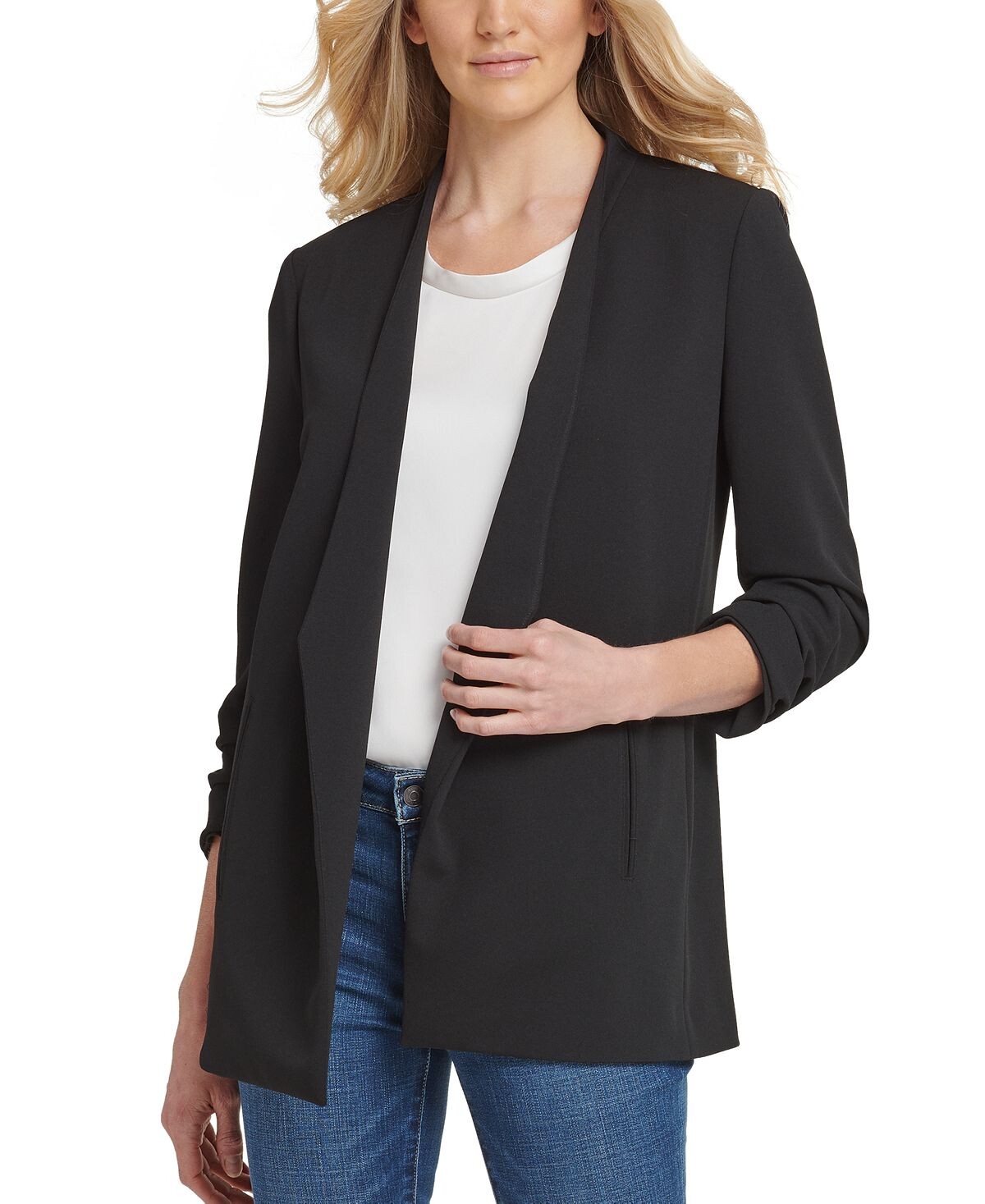 Куртка Essential с открытым передом DKNY, черный
Куртка Essential с открытым передом DKNY, черный