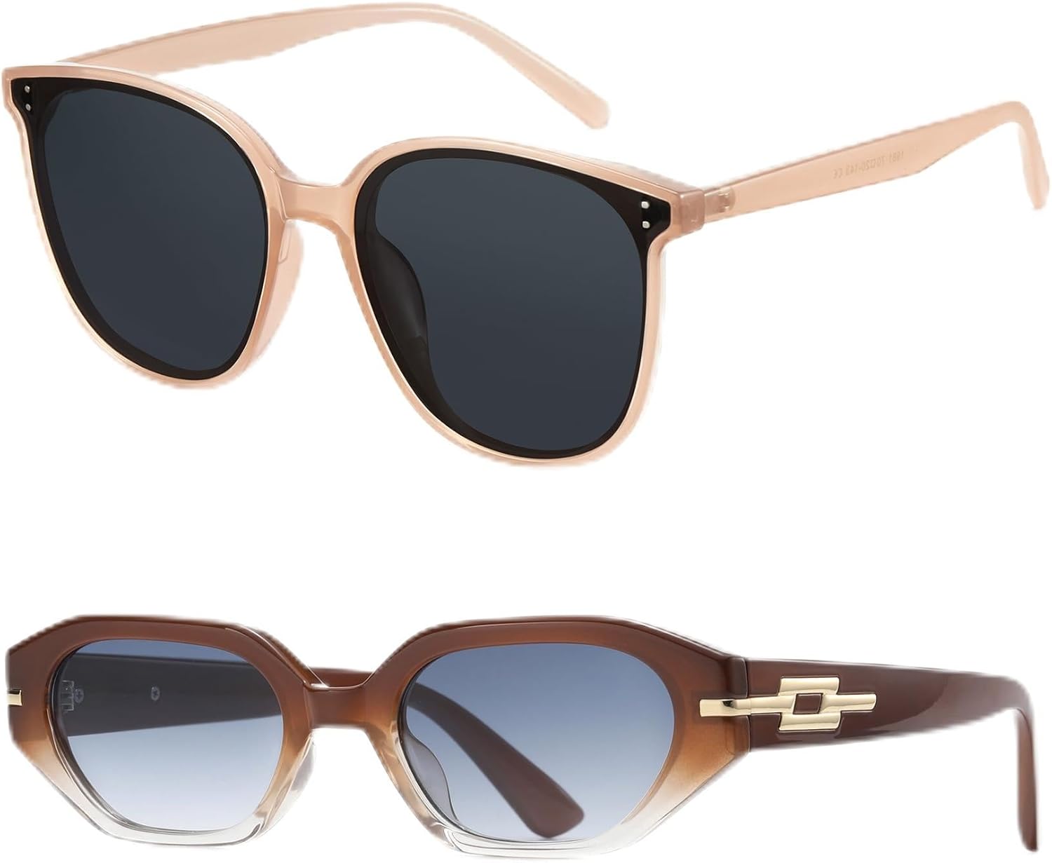 Комплект из двух солнцезащитных очков Cyxus для женщин, модная оправа «кошачий глаз», защита от УФ-излучения, для путешествий на открытом воздухе (светло-коричневый + коричневый), Grey
Комплект из двух солнцезащитных очков Cyxus для женщин, модная оправа «кошачий глаз», защита от УФ-излучения, для путешествий на открытом воздухе (светло-коричневый + коричневый), Grey