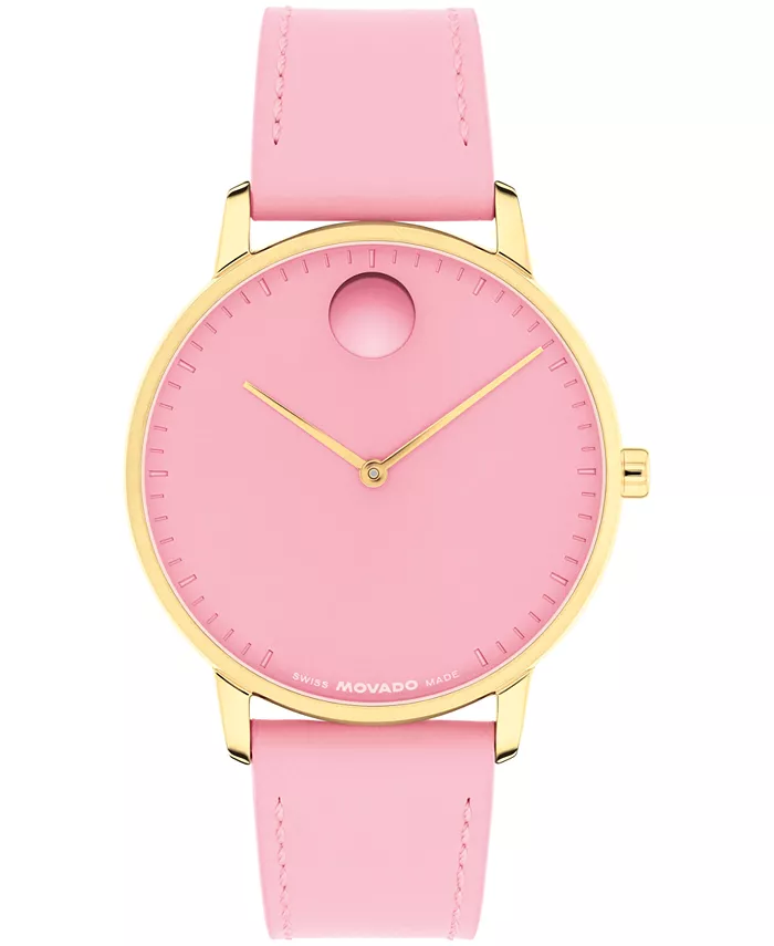 Унисекс часы Swiss Quartz с розовым кожаным ремешком, 39 мм Movado
Унисекс часы Swiss Quartz с розовым кожаным ремешком, 39 мм Movado