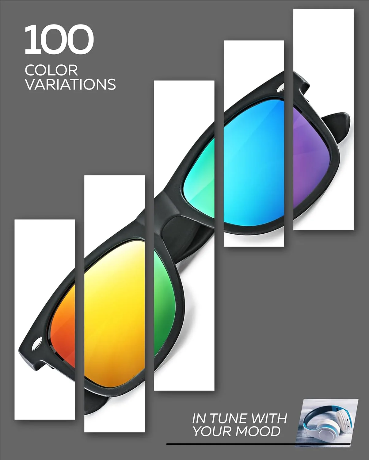 Поляризованные солнцезащитные очки Retro Rewind для мужчин и женщин - классические солнцезащитные очки с защитой от УФ-излучения, Matte Black | Revo Ice Blue
Поляризованные солнцезащитные очки Retro Rewind для мужчин и женщин - классические солнцезащитные очки с защитой от УФ-излучения, Matte Black | Revo Ice Blue