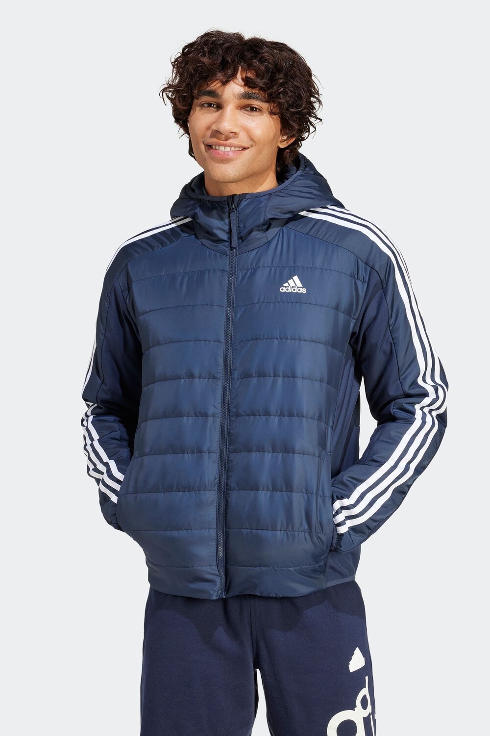 Утепленная гибридная куртка Essentials с капюшоном и тремя полосками Adidas Terrex, синий
Утепленная гибридная куртка Essentials с капюшоном и тремя полосками Adidas Terrex, синий