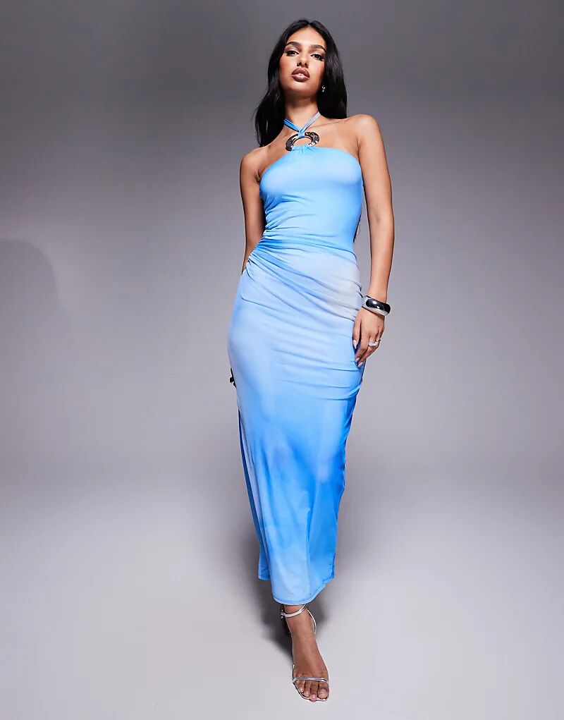 Платье миди ASOS DESIGN с сетчатой бретелью через шею и серебристой фурнитурой с синим цветочным принтом
Платье миди ASOS DESIGN с сетчатой бретелью через шею и серебристой фурнитурой с синим цветочным принтом