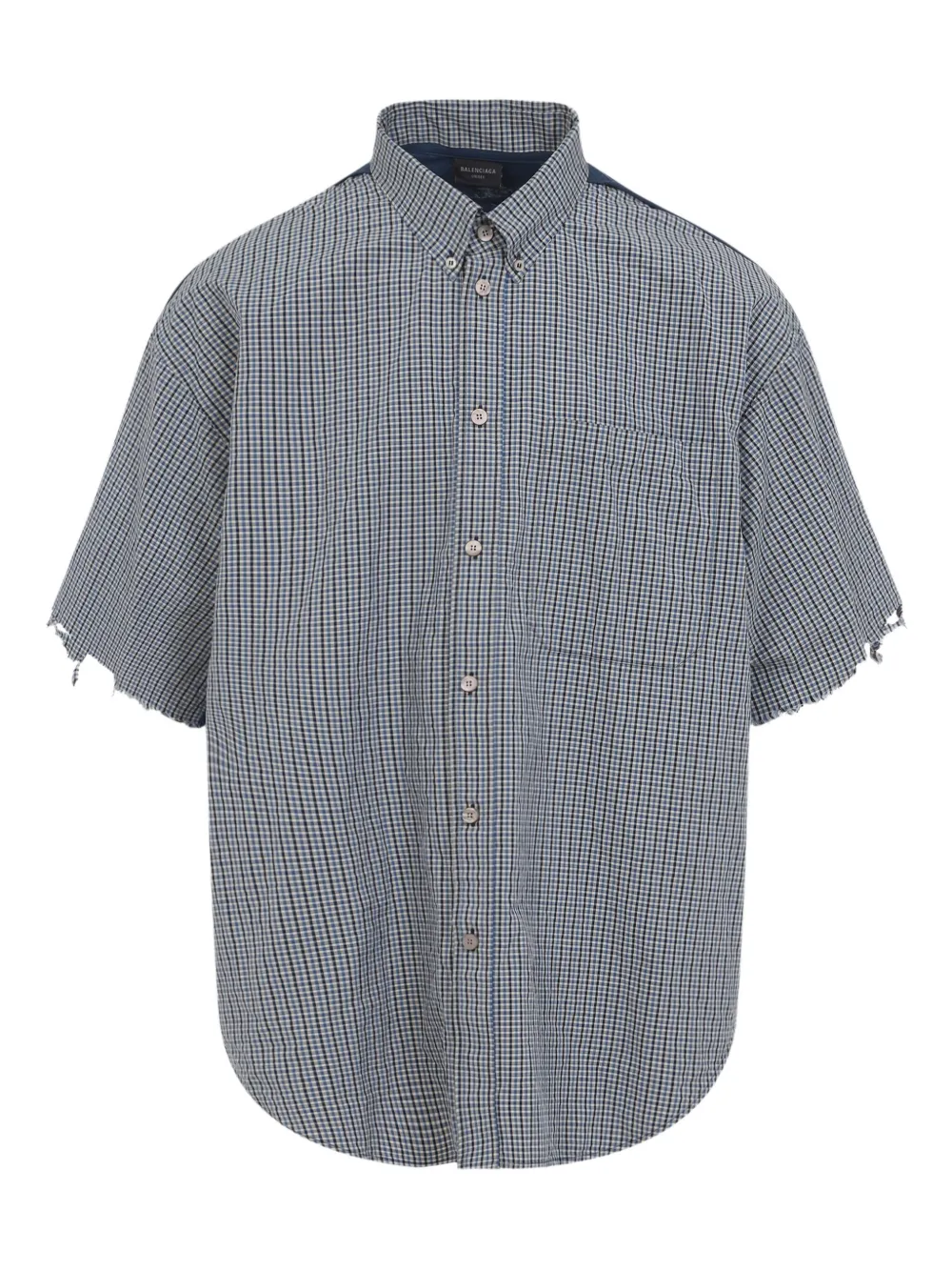 Клетчатая рубашка Hybrid с бахромой BALENCIAGA, синий
Клетчатая рубашка Hybrid с бахромой BALENCIAGA, синий