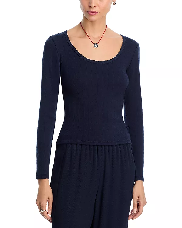 Футболка с длинным рукавом ажурной вязки Leset, синий
Футболка с длинным рукавом ажурной вязки Leset, синий