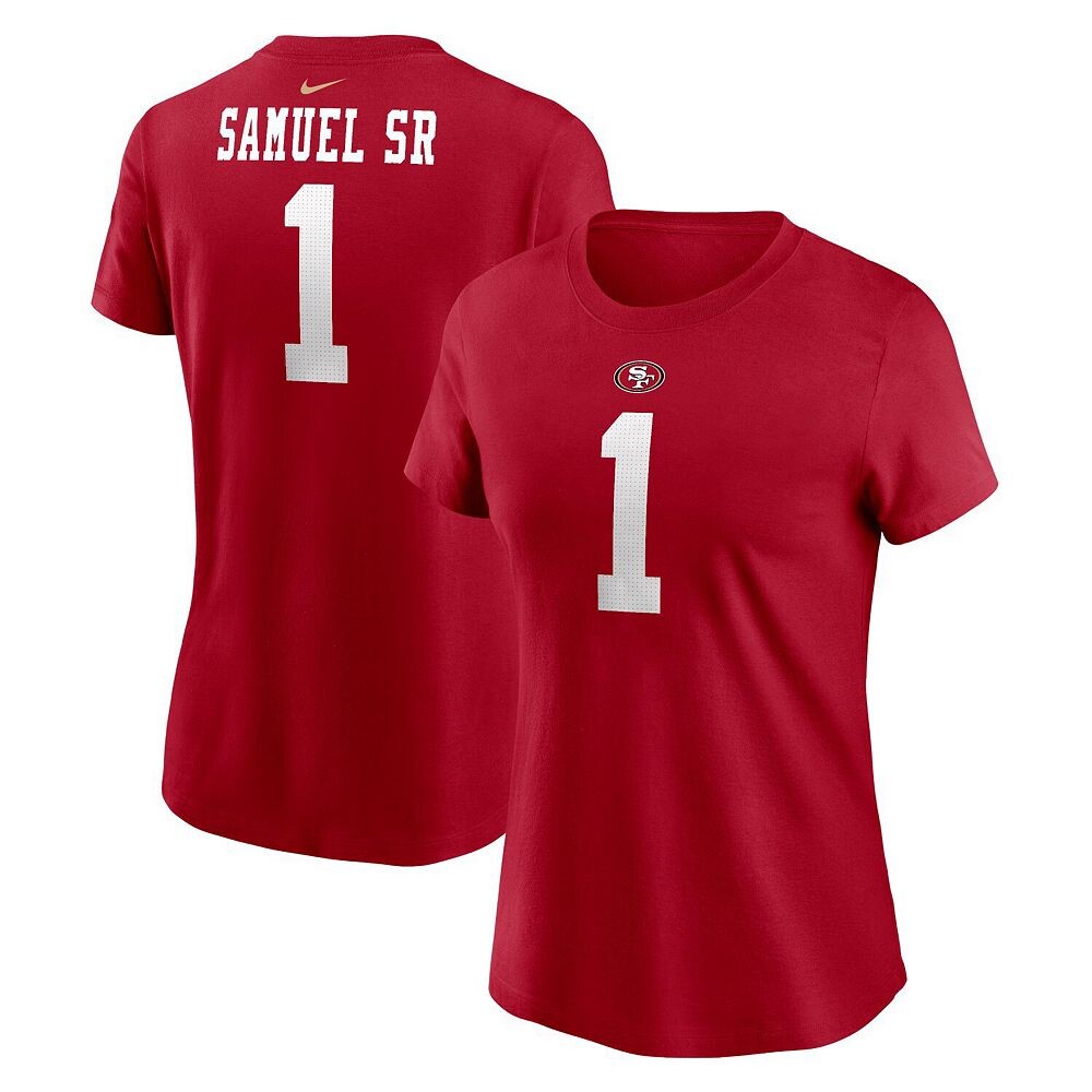 Женская футболка Nike Deebo Samuel Sr Scarlet San Francisco 49ers с именем и номером игрока, красный
Женская футболка Nike Deebo Samuel Sr Scarlet San Francisco 49ers с именем и номером игрока, красный