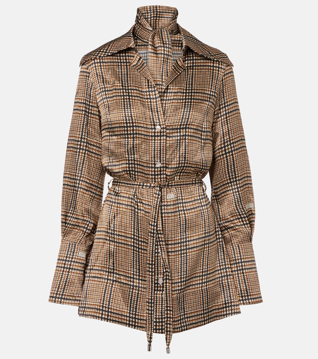 Шелковое платье-рубашка в клетку Принц Уэльский Patou, Prince Of Wales Print
Шелковое платье-рубашка в клетку Принц Уэльский Patou, Prince Of Wales Print