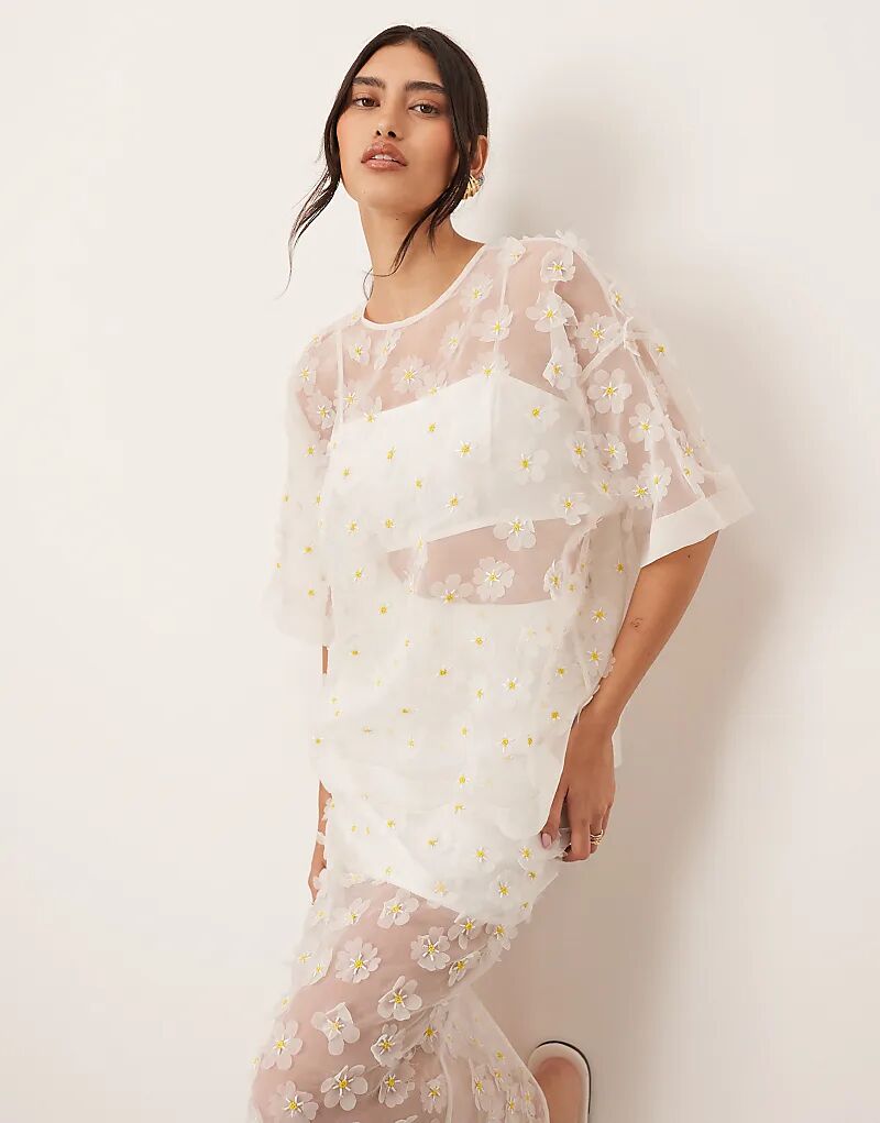 Футболка свободного кроя ARRANGE 3D с ромашками
Футболка свободного кроя ARRANGE 3D с ромашками