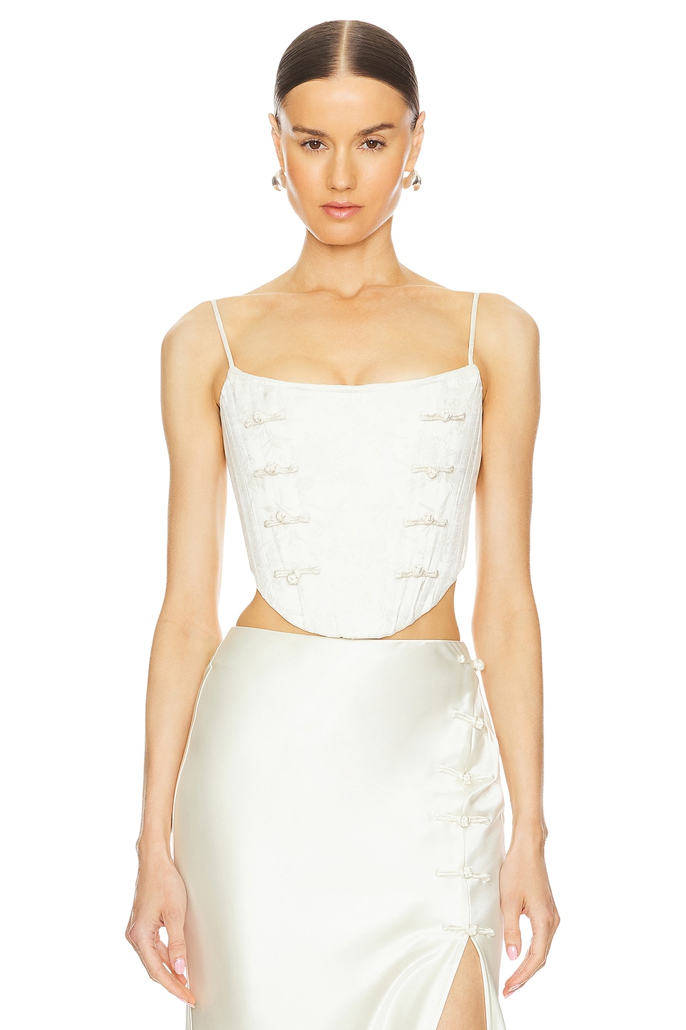 Надя корсетный топ Sau Lee, белый 
Надя корсетный топ Sau Lee, белый