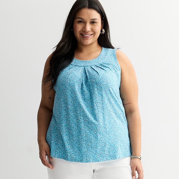 Футболка-майка с плиссировкой Plus size Croft & Barrow, Teal Inky Foliage
Футболка-майка с плиссировкой Plus size Croft & Barrow, Teal Inky Foliage