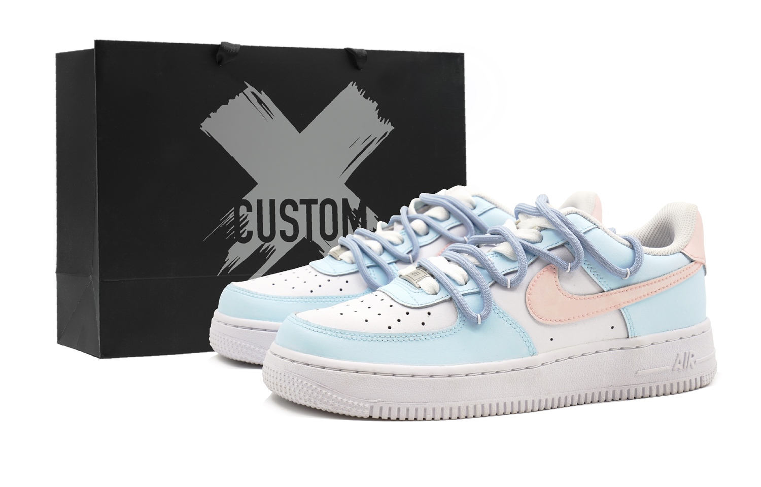 Nike Кроссовки Air Force 1 пыльно-голубого и розового цвета из синтетической кожи, с противоскользящей подошвой, амортизацией и износостойкостью, низкие
Nike Кроссовки Air Force 1 пыльно-голубого и розового цвета из синтетической кожи, с противоскользящей подошвой, амортизацией и износостойкостью, низкие