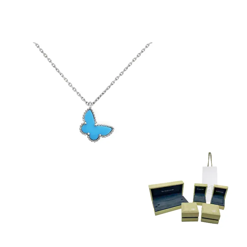 Van Cleef & Arpels 2000s 18K White Gold Sweet Alhambra Turquoise Necklace
Van Cleef & Arpels 2000s 18K White Gold Sweet Alhambra Turquoise Necklace