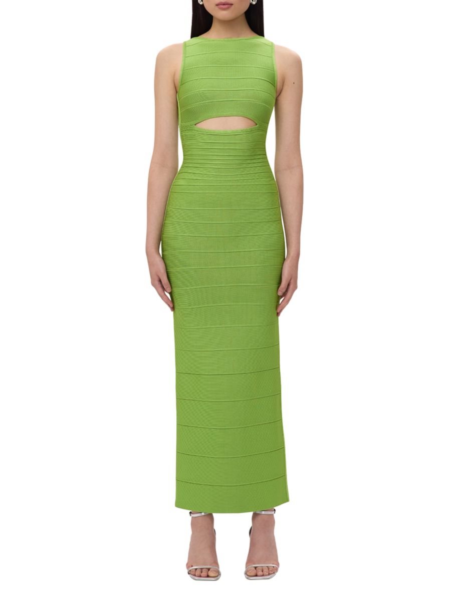 Платье без рукавов с вырезом Таня Hervé Léger, цвет Parakeet Green
Платье без рукавов с вырезом Таня Hervé Léger, цвет Parakeet Green