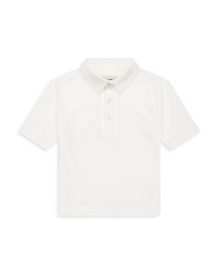 Мальчиковая поло с коротким рукавом - для старших детей DL1961, белый 
Мальчиковая поло с коротким рукавом - для старших детей DL1961, белый