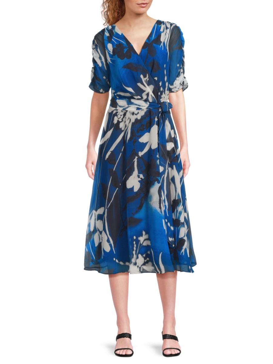 Платье миди с принтом и присборенными рукавами DKNY, цвет Indigo Multi
Платье миди с принтом и присборенными рукавами DKNY, цвет Indigo Multi