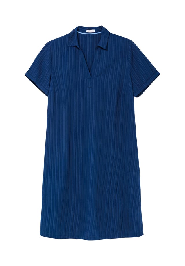 Платье с воротником-поло в вертикальной структуре Sheego, черный
Платье с воротником-поло в вертикальной структуре Sheego, черный