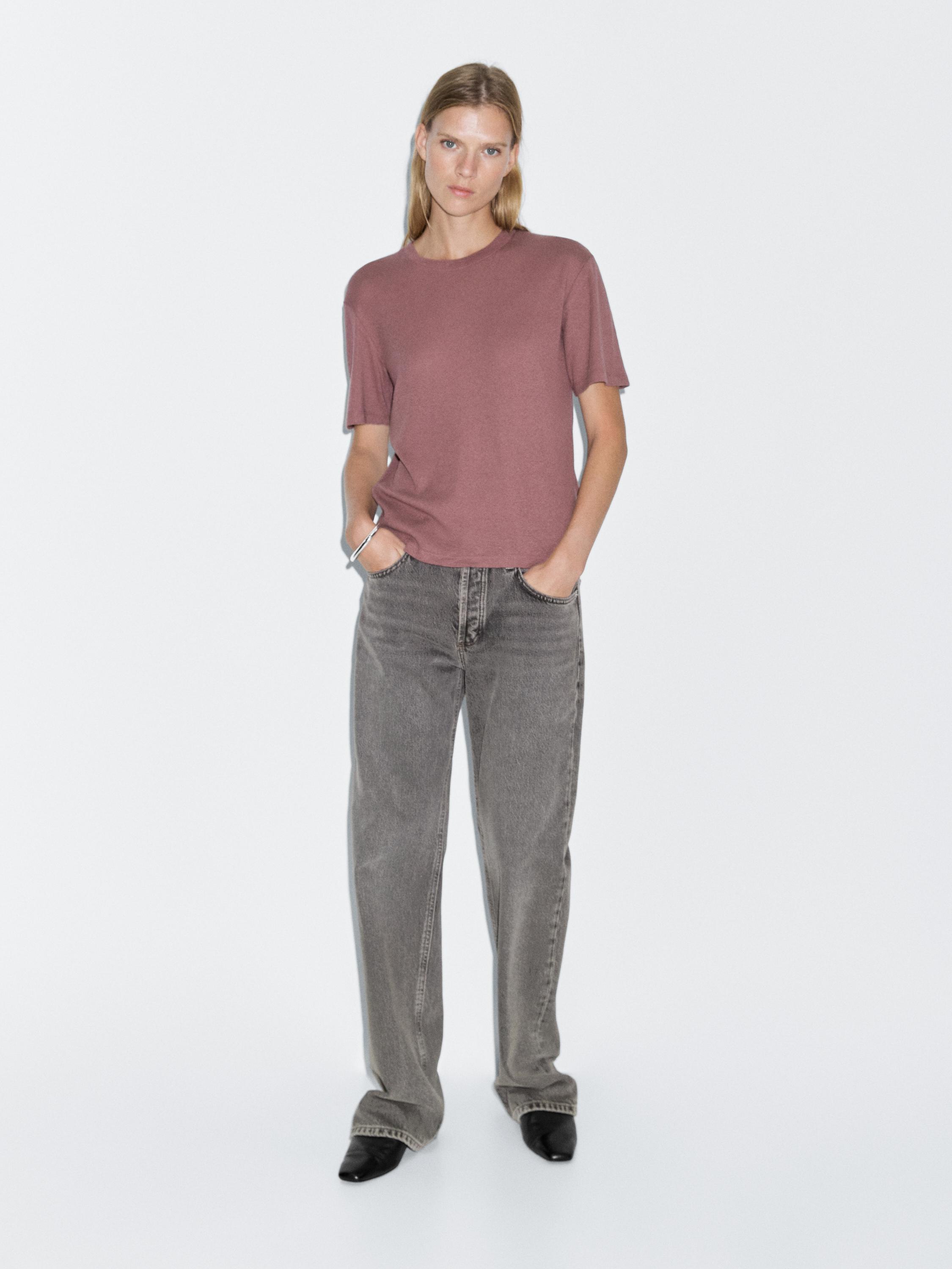 Футболка с короткими рукавами из хлопковой смеси Massimo Dutti, Dusty Pink
Футболка с короткими рукавами из хлопковой смеси Massimo Dutti, Dusty Pink