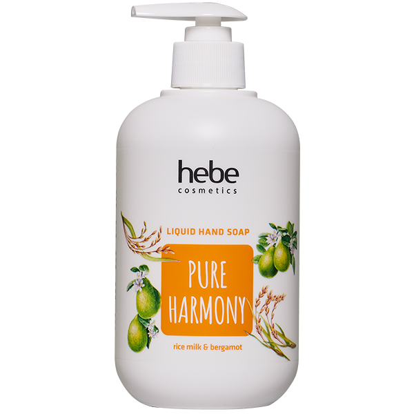 Жидкое мыло для рук, 500 мл Hebe Cosmetics Pure harmony rice milk&bergamot 
Жидкое мыло для рук, 500 мл Hebe Cosmetics Pure harmony rice milk&bergamot
