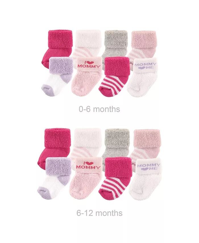 Хлопковые махровые носки Baby Girls Grow with Me, розовые для мам, 0–6 и 6–12 месяцев Luvable Friends, розовый
Хлопковые махровые носки Baby Girls Grow with Me, розовые для мам, 0–6 и 6–12 месяцев Luvable Friends, розовый