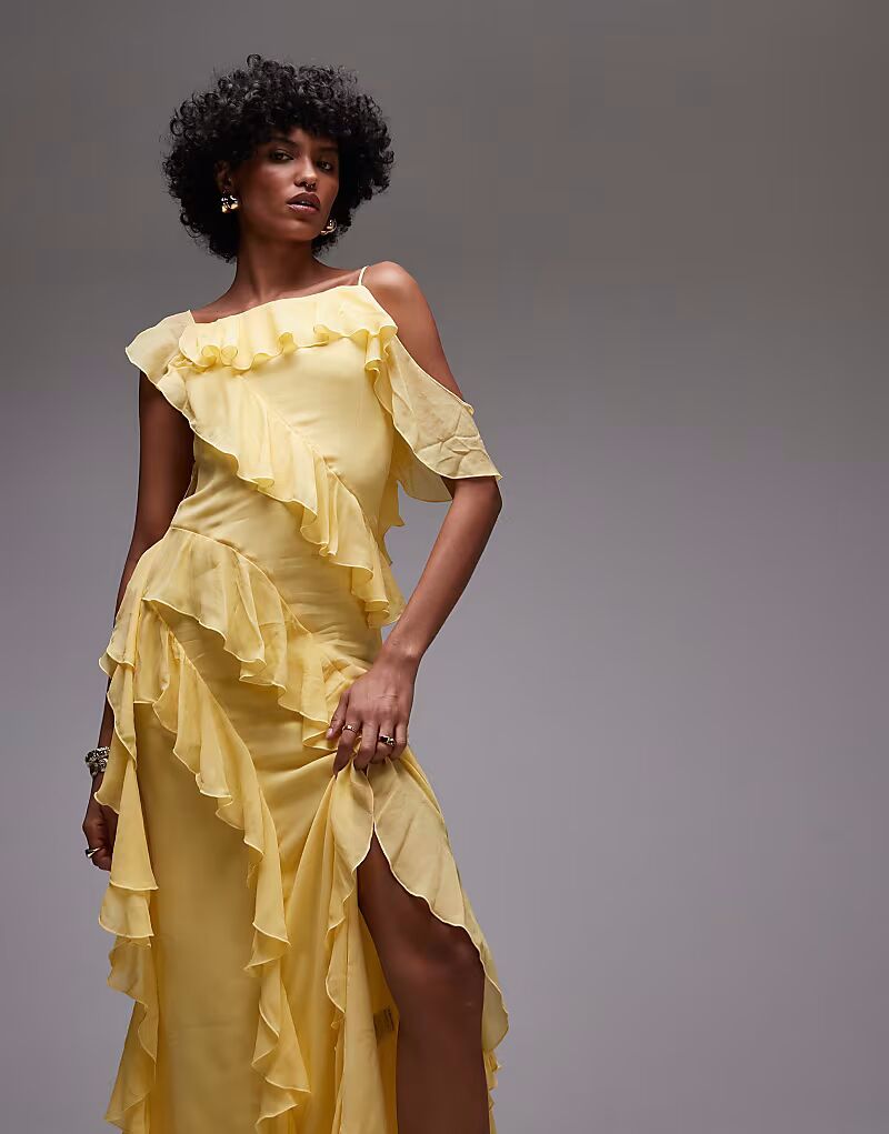 & Other Stories длинное платье-комбинация с многоуровневыми оборками и завязками на спине желтого цвета
& Other Stories длинное платье-комбинация с многоуровневыми оборками и завязками на спине желтого цвета