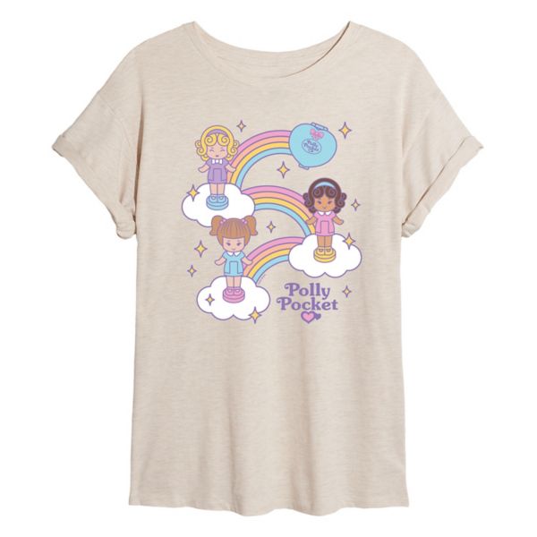 Футболка большого размера с куклами и радугами для юниоров Polly Pocket, бежевый
Футболка большого размера с куклами и радугами для юниоров Polly Pocket, бежевый