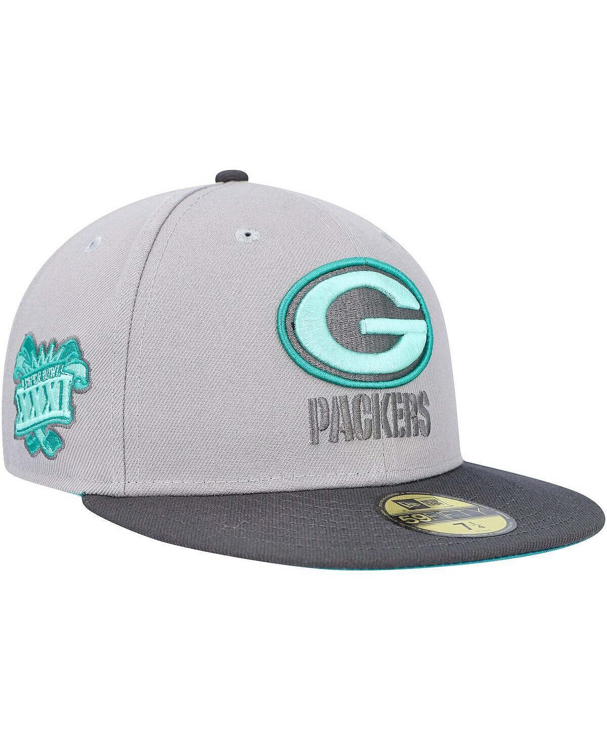 Мужская серо-графитовая приталенная шляпа Green Bay Packers Aqua Pop 59FIFTY New Era
Мужская серо-графитовая приталенная шляпа Green Bay Packers Aqua Pop 59FIFTY New Era