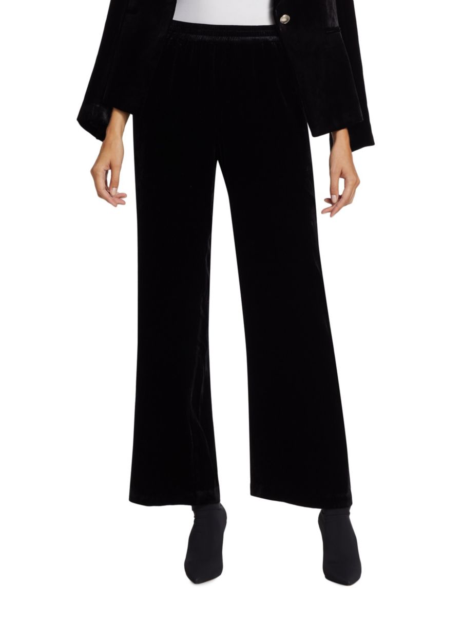 Широкие бархатные брюки Veronica Elie Tahari, нуарный
Широкие бархатные брюки Veronica Elie Tahari, нуарный
