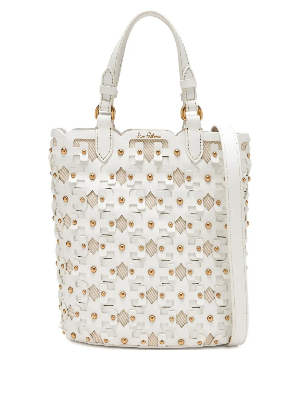 Сумка-тоут с вырезами и заклепками Sam Edelman, белый
Сумка-тоут с вырезами и заклепками Sam Edelman, белый