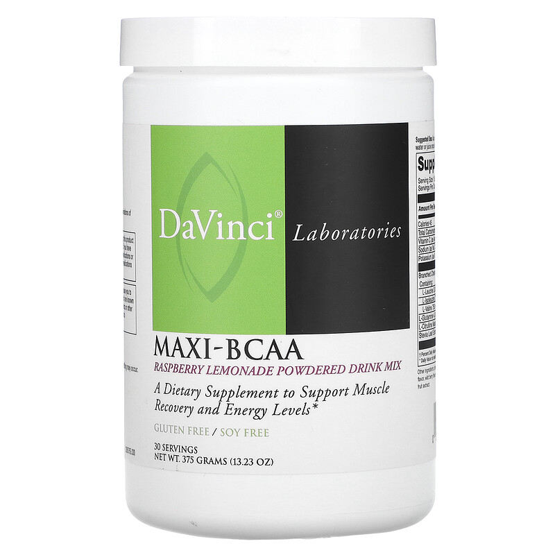 DaVinci Laboratories, Maxi-BCAA, смесь для порошковых напитков, малиновый лимонад, 375 г (13,23 унции)
DaVinci Laboratories, Maxi-BCAA, смесь для порошковых напитков, малиновый лимонад, 375 г (13,23 унции)
