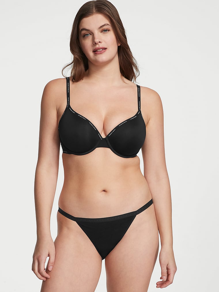 Трусики-Бикини из эластичного хлопка-стринги Victoria'S Secret, smooth black
Трусики-Бикини из эластичного хлопка-стринги Victoria'S Secret, smooth black